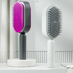 Push-to-clean Design Massage Comb