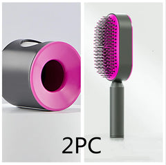 Push-to-clean Design Massage Comb