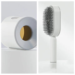 Push-to-clean Design Massage Comb